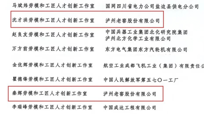 四川省劳模和工匠人才立异事情室